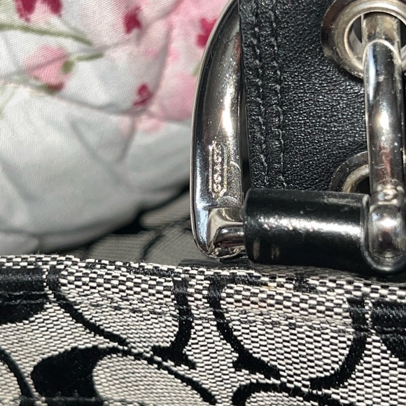 Coach Black and Gray Signature Tote Bag - Picture 7 of 15